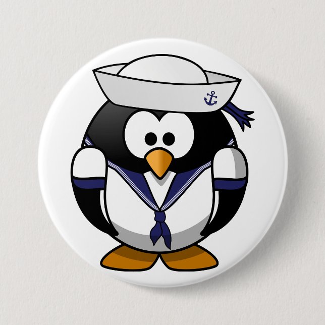 Penguin Sailor Button (Front)