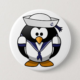 Penguin Sailor Button