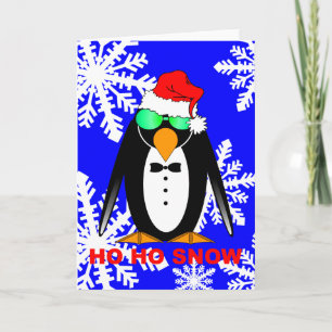 penguin Santa Holiday Card