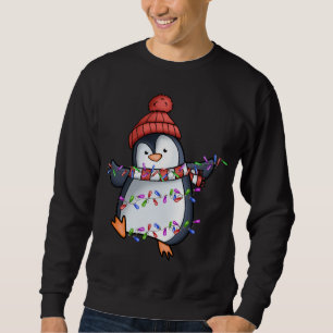 Penguin Santa Lights Christmas Pyjamas Cute Pengui Sweatshirt