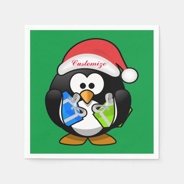 Penguin Santa  Thunder_Cove  Napkin (Front)