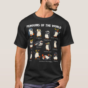 Penguin Sea Animals Of The World Kawaii Zoo Bird T-Shirt