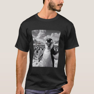 Penguin Selfie Funny Penguin Resist Flippers Up Pe T-Shirt