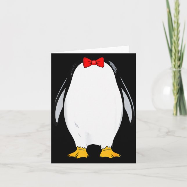 Penguin Shirt Adult Men Women Kids Penguin Costume Card (Front)