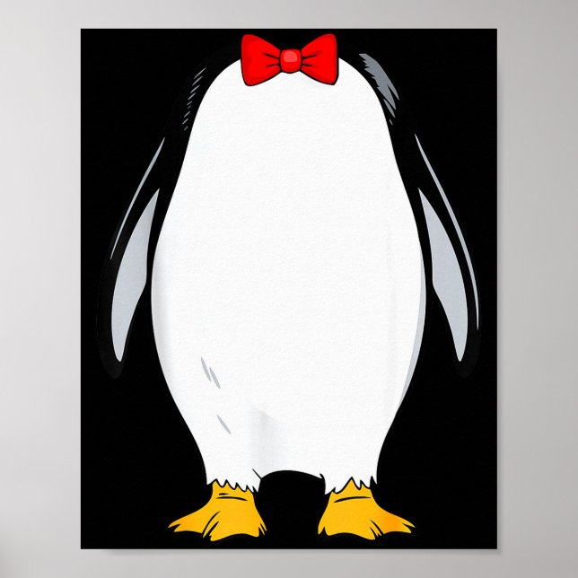 Penguin Shirt Adult Men Women Kids Penguin Costume Poster (Front)