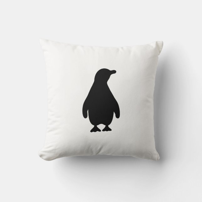Penguin Silhouette Cushion (Front)
