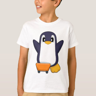 Penguin Skater Skateboard Sports T-Shirt