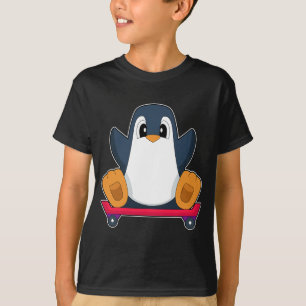 Penguin Skater Skateboard T-Shirt