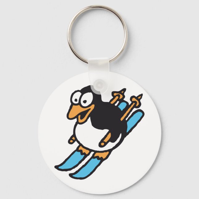 penguin ski key ring (Front)