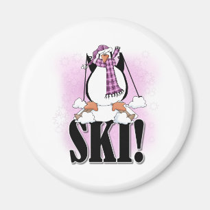 Penguin Ski Magnet