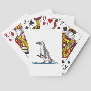 Penguin Skier Ski Playing Cards