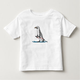 Penguin Skier Ski Toddler T-Shirt