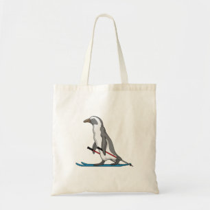 Penguin Skier Ski Tote Bag