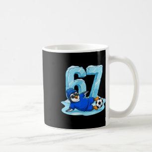 Penguin Soccer 67 Ice Slide Funny Winter Sports  Coffee Mug