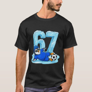 Penguin Soccer 67 Ice Slide Funny Winter Sports T-Shirt
