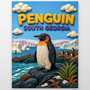 Penguin South Georgia Modern KlayKoo Postcard