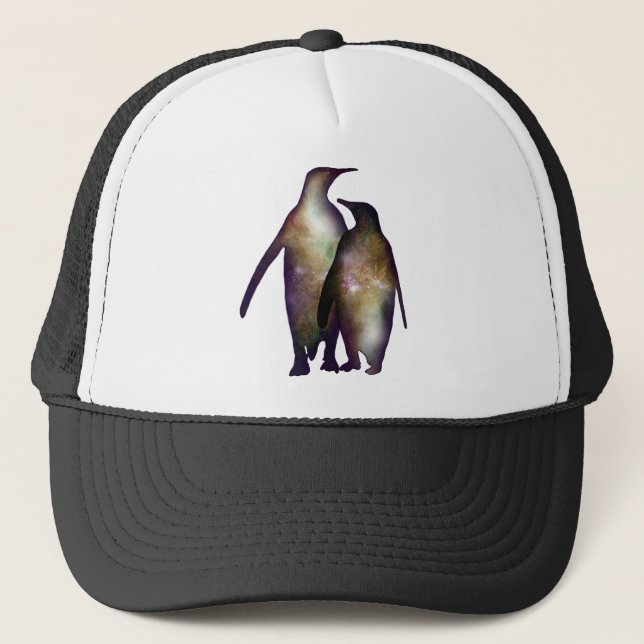 Penguin space trucker hat (Front)