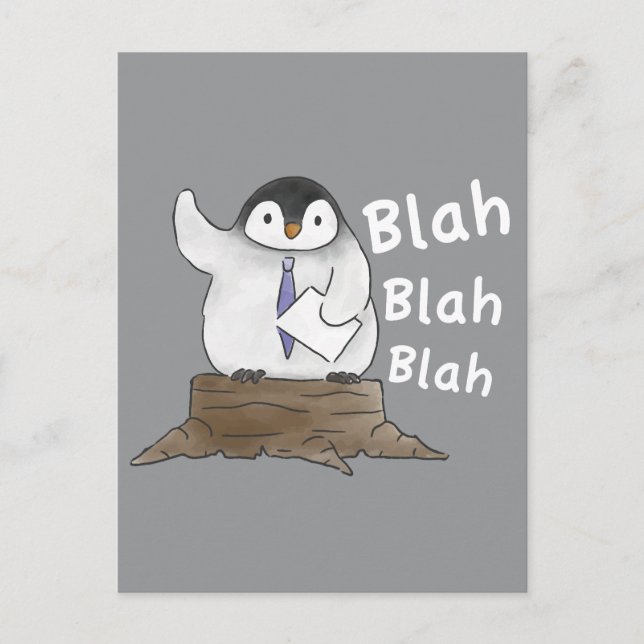 Penguin Speech  Postcard (Front)