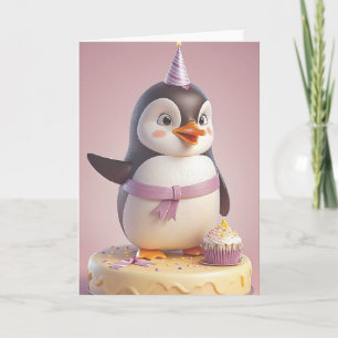 Penguin Speedster Birthday Dash Card