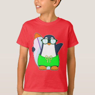 Penguin Summer Surfboard T-Shirt