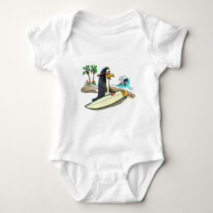 pEnGuIn sUrFeR Baby Bodysuit