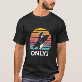 Penguin Surfer Sunset T-Shirt