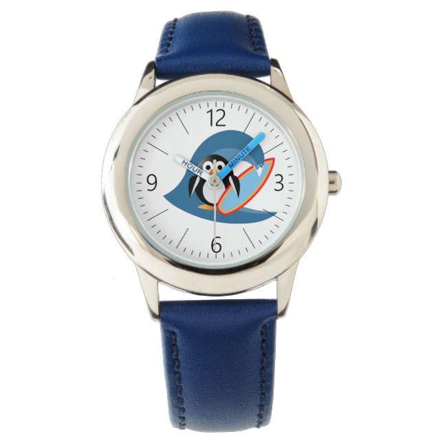 Penguin surfer watch (Front)