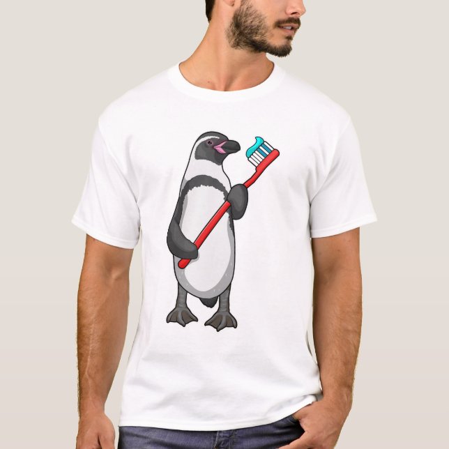 Penguin Tooth brush T-Shirt (Front)