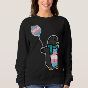 Penguin Transgender Trans Pride Stuff Flag Transse Sweatshirt