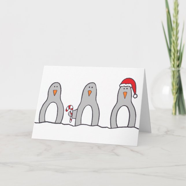 "Penguin Trio" Card (Front)