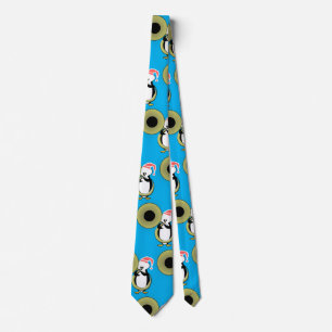 Penguin Tuba Christmas  Tie