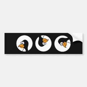 Penguin turns in circles bumper sticker