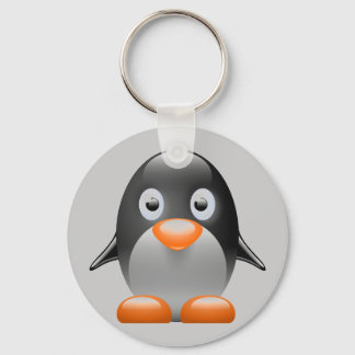 penguin tux linux image key ring