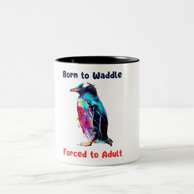 Penguin  Two-Tone coffee mug (Center)