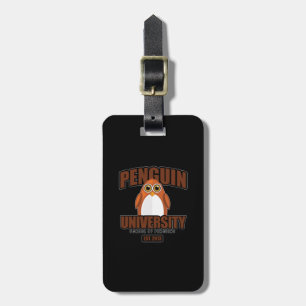 Penguin University - Brown Luggage Tag