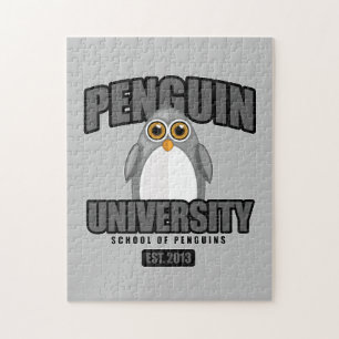 Penguin University - Grey Jigsaw Puzzle