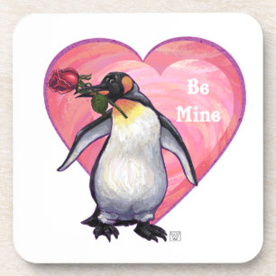 Penguin Valentine's Day Coaster