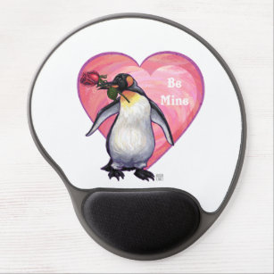 Penguin Valentine's Day Gel Mouse Pad
