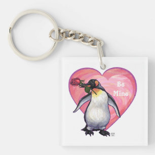 Penguin Valentine's Day Key Ring