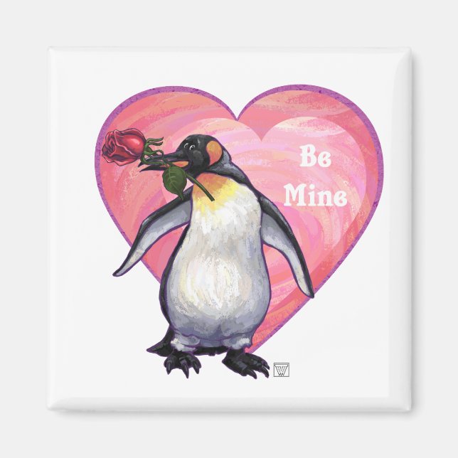 Penguin Valentine's Day Magnet (Front)