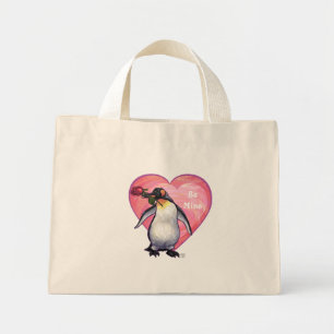 Penguin Valentine's Day Mini Tote Bag