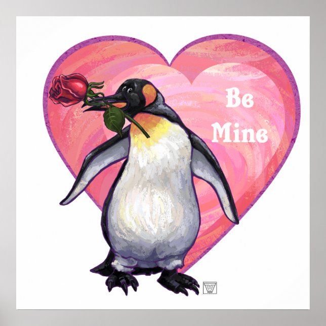 Penguin Valentine's Day Poster (Front)