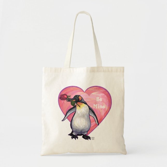 Penguin Valentine's Day Tote Bag (Front)