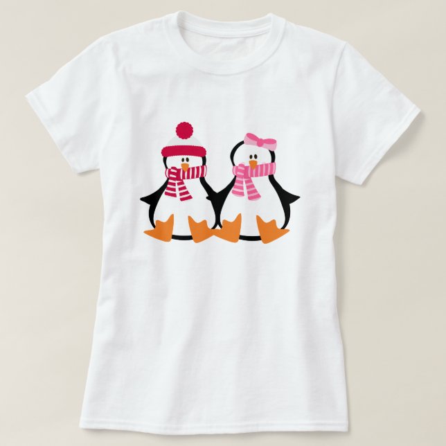 Penguin Valentines T-Shirt (Design Front)