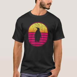 Penguin Vintage Sunset Retro Cute Women's Penguin T-Shirt