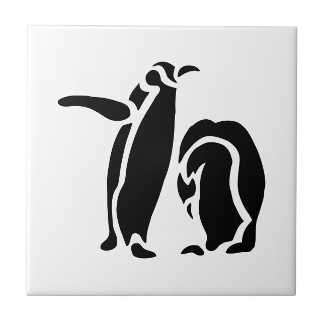 Penguin Vintage Wood Engraving Tile (Front)