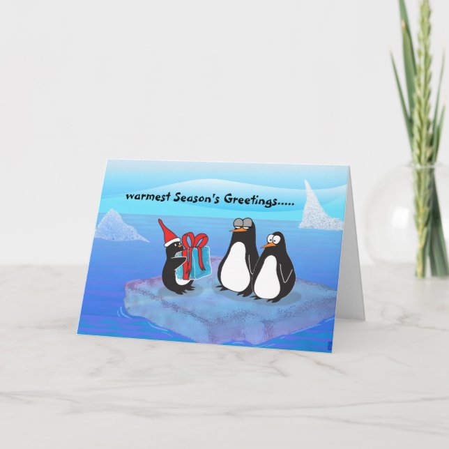 Penguin, warmest Season's Greetings..... Holiday Card (Front)