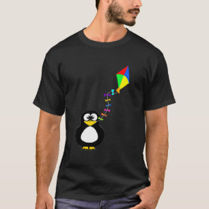 Penguin Water Bird Funny Kite Flying Kite Flyer T-Shirt