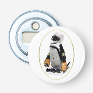 Penguin Wearing Hockey Gear Bottle Opener