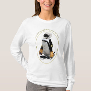 Penguin Wearing Ice Hockey Gear T-Shirt